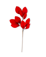 Load image into Gallery viewer, Red Velvet Magnolia Leaf Spray - 33"