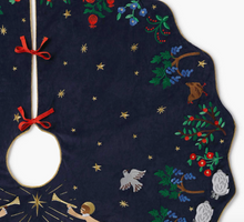 Load image into Gallery viewer, Rifle Paper Nativity Embroidered Tree Skirt