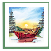 Load image into Gallery viewer, River Canoes Quilling Card