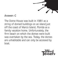 Load image into Gallery viewer, Word Teasers - Road Trip America card with answer
