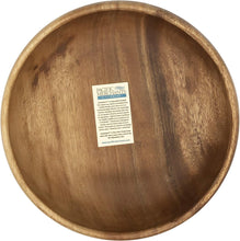 Load image into Gallery viewer, Round Acacia Wood Calabash Salad Bowl