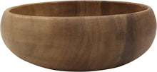 Load image into Gallery viewer, Round Acacia Wood Calabash Salad Bowl