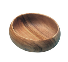Load image into Gallery viewer, Round Acacia Wood Calabash Salad Bowl, 10" x 4"