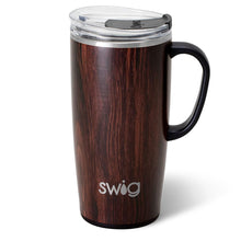 Load image into Gallery viewer, Swig Bourbon Barrel Travel Mug 22oz with wood grain finish