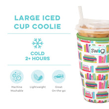 Load image into Gallery viewer, graphic showing detail, cold 2+ hours, machine washable, lightweight, great on the go