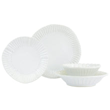 Load image into Gallery viewer, Vietri Incanto Stone 4 piece Place Setting - White