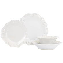 Load image into Gallery viewer, Vietri Incanto Stone 4 piece Place Setting - White