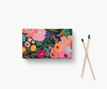 Load image into Gallery viewer, Rifle Paper Garden Party Safety Matches with two matches pulled out