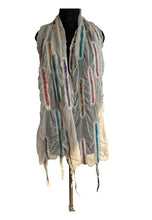 Load image into Gallery viewer, Pomegranate Moon Sari Runner White Chiffon Scarf