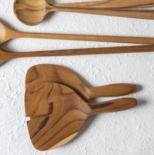 Load image into Gallery viewer, Teak Wide Serving Set - FINAL SALE