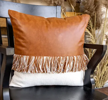 Load image into Gallery viewer, 18x18 Rohan Recycled Faux Leather Pillow
