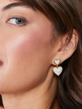 Load image into Gallery viewer, Spartina 449 Full Heart Earrings Mother-of-Pearl