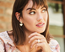 Load image into Gallery viewer, Spartina 449 Full Heart Earrings Mother-of-Pearl
