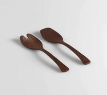 Load image into Gallery viewer, Andrew Pearce Black Walnut Salad Servers - 17"