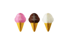 Load image into Gallery viewer, Hester & Cook Small Ice Cream Cones - Set of 3