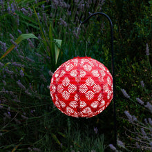 Load image into Gallery viewer, Soji Stella Brights Geo Palm - 12" Solar Lantern Chili
