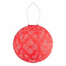 Load image into Gallery viewer, Soji Stella Brights Geo Palm - 12" Solar Lantern Chili