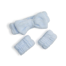 Load image into Gallery viewer, blue Spa Head and Wristband Set