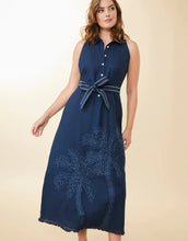 Load image into Gallery viewer, Spartina 449 Emeline Dress Hamilton Palm Embroidery - FINAL SALE