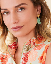 Load image into Gallery viewer, Spartina 449 Carved Moon Shell Earrings Jade