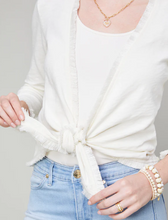 Load image into Gallery viewer, Spartina 449 Clara Convertible Cardigan Pearl White