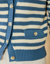 Load image into Gallery viewer, Spartina 449 Lydie Cardigan Bluestone Stripe - FINAL SALE