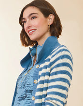 Load image into Gallery viewer, Spartina 449 Lydie Cardigan Bluestone Stripe - FINAL SALE