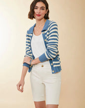 Load image into Gallery viewer, Spartina 449 Lydie Cardigan Bluestone Stripe - FINAL SALE