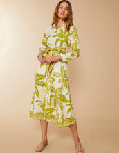 Load image into Gallery viewer, Spartina 449 Marianne Shirt Dress Southern Resort Palms Green