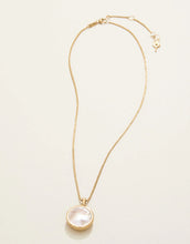 Load image into Gallery viewer, Spartina 449 Mini Round Locket Necklace 18" Mother-of-Pearl