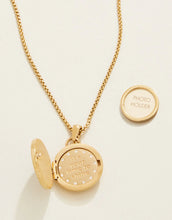 Load image into Gallery viewer, Spartina 449 Mini Round Locket Necklace 18" Mother-of-Pearl