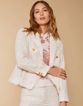 Load image into Gallery viewer, Spartina 449 Nathalie Tweed Blazer Pearl Blush - FINAL SALE