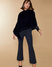 Load image into Gallery viewer, Spartina 449 Velvet Ruffle Topper Dark Slate Blue