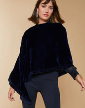 Load image into Gallery viewer, Spartina 449 Velvet Ruffle Topper Dark Slate Blue