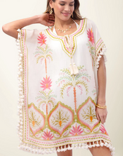 Load image into Gallery viewer, Spartina 449 Beach Kaftan Castillo Floral Palms - One Size