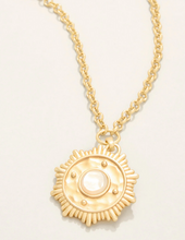 Load image into Gallery viewer, Spartina 449 Centered Medallion Necklace 20" Mother-of-Pearl