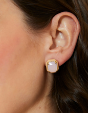 Load image into Gallery viewer, Spartina 449 Clara Window Stud Earrings Rose Opal