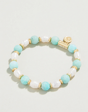 Load image into Gallery viewer, Spartina 449 Stretch Bracelet 8mm Amazonite/Pearl