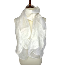 Load image into Gallery viewer, Pomegranate Moon Spring Flower White Chiffon Scarf