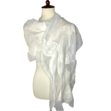 Load image into Gallery viewer, Pomegranate Moon Spring Flower White Chiffon Scarf