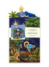 Load image into Gallery viewer, FreshCut Paper Starlit Nativity Greeting Card with an matching envelope