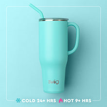 Load image into Gallery viewer, Swig Royal Mega Mug (40oz) graphic showing 24+ hours cold 9+ hours hot