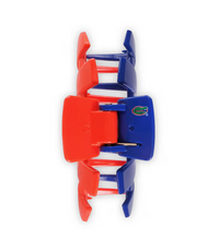 Load image into Gallery viewer, Orange and blue hair clip with gator logo