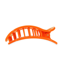 Load image into Gallery viewer, orange hair clip with gator logo and mascot side view