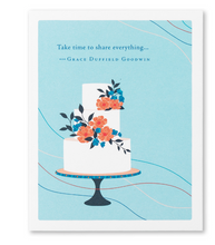 Load image into Gallery viewer, Take Time to Share Everything Wedding Card
