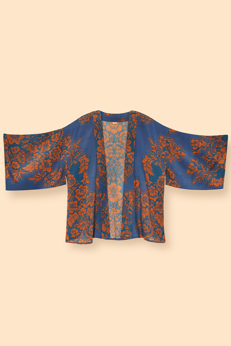 Powder Tapestry Kimono Jacket Denim – AGAPANTHUS