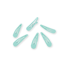 Load image into Gallery viewer, Teleties Snap Clip Totally Turquoise one open