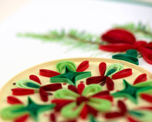 Load image into Gallery viewer, close up of quilling on the Traditional Ornament greeting card