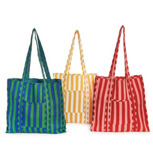 Load image into Gallery viewer, True Tones Printed Cotton Quilted Reversible Tote Bag - FINAL SALE