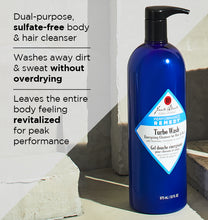 Load image into Gallery viewer, graphic about Jack Black Turbo Wash Energizing Cleanser for Hair & Body